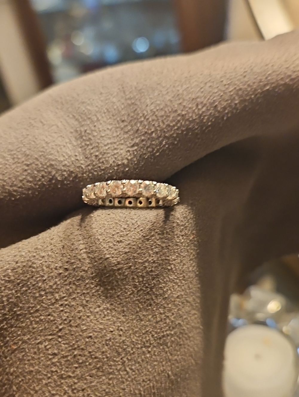 Certified Moissanite Eternity Band - Size 6
